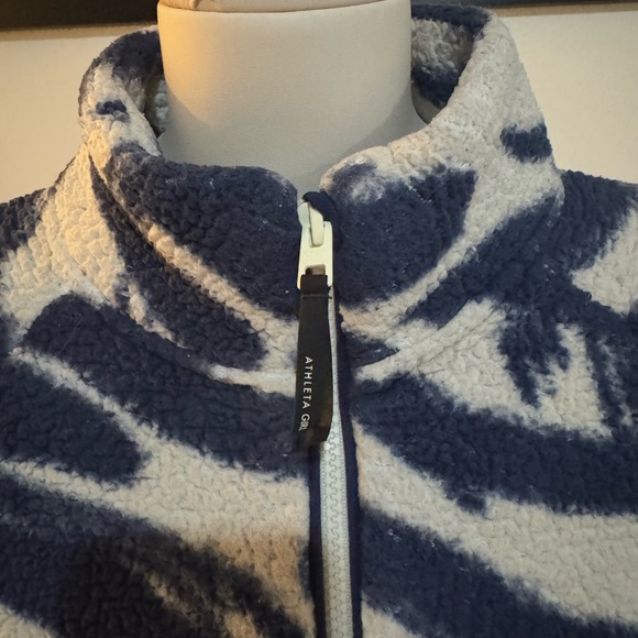 Athleta Girl Cozy Fleece Jacket XL/14 Pullover 1/4 Zip Long Sleeve Pockets - Picture 7 of 9